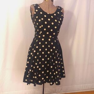 A line rockabilly polkadot dress